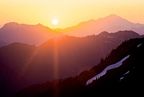 Rays of Sunset & Mt. Baker